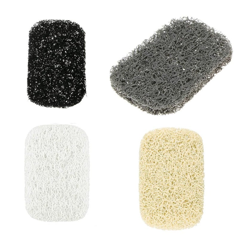 Snowkingdom 4 Pack Black Soap Saver Draining Lift Pad 2.9" x 4.5" PVC Non-BPA Non-Slip Durable - Image 4
